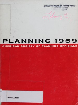 cover image of Planning 1959: Selected Papers from the 25th Anniversary National Planning Conference